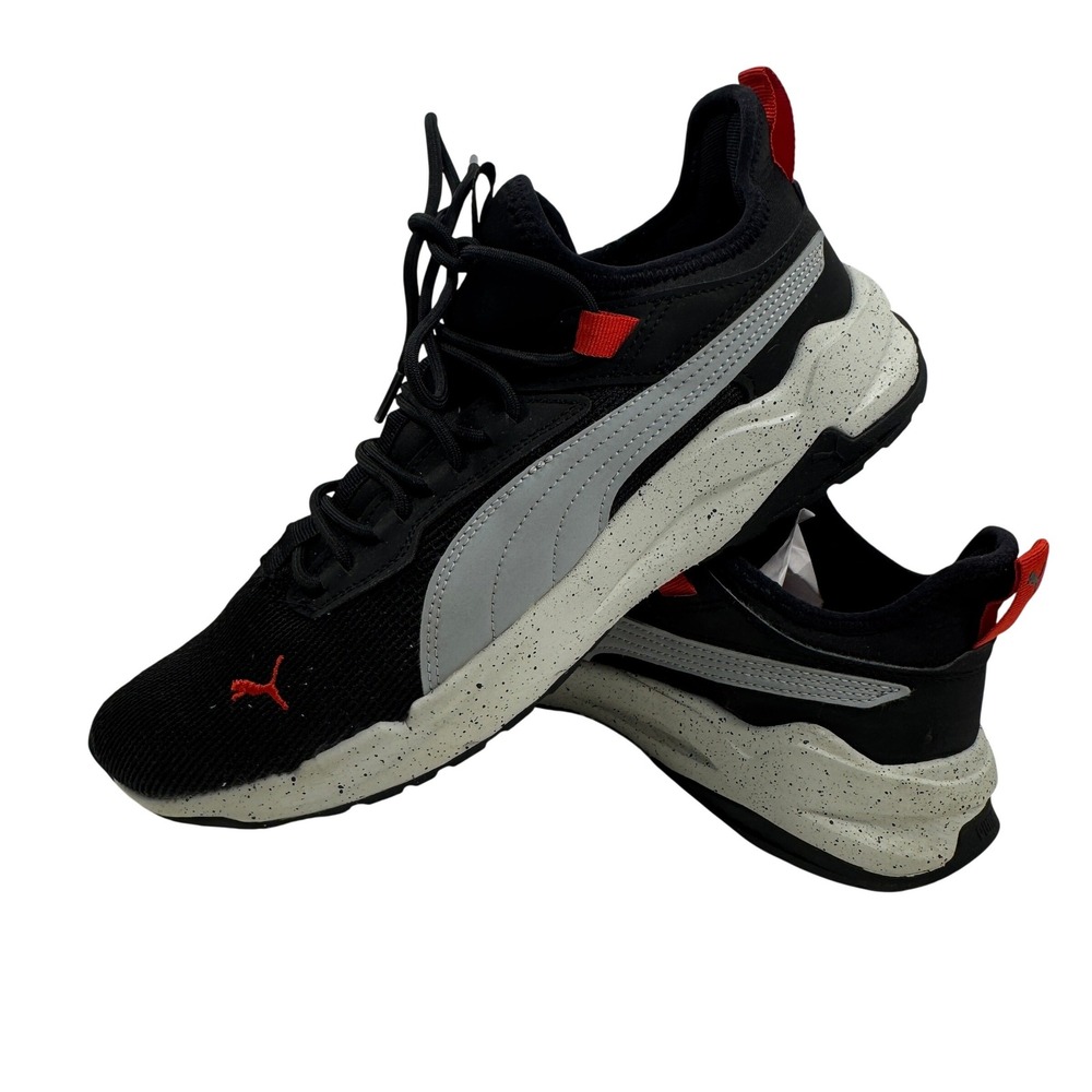 Puma Men's Sneakers Black Gray Speckled Sole Lace Up Size‎ 10